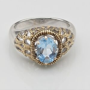 Victoria Wieck Swiss Blue Topaz Ring